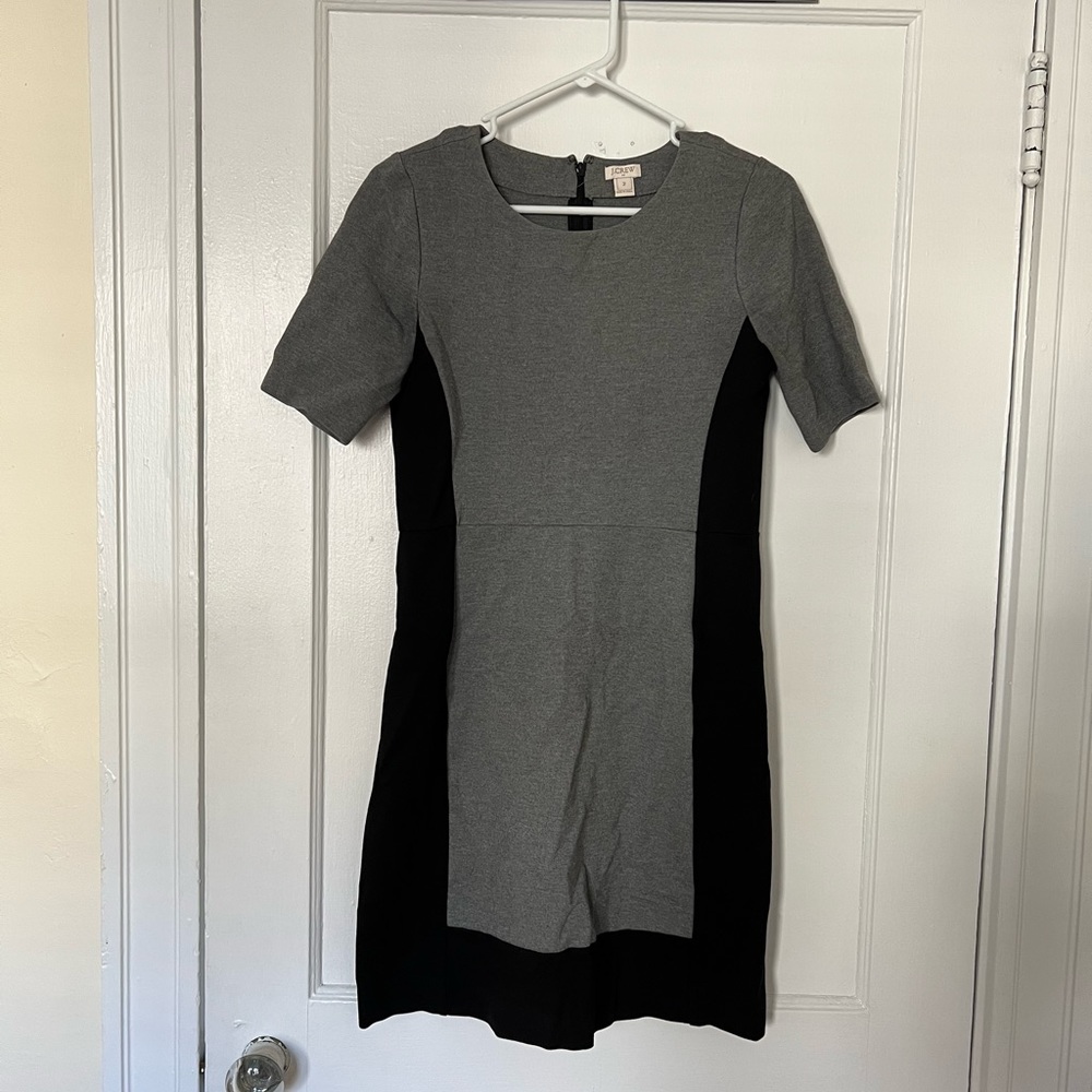 Jcrew color block grey/black dress